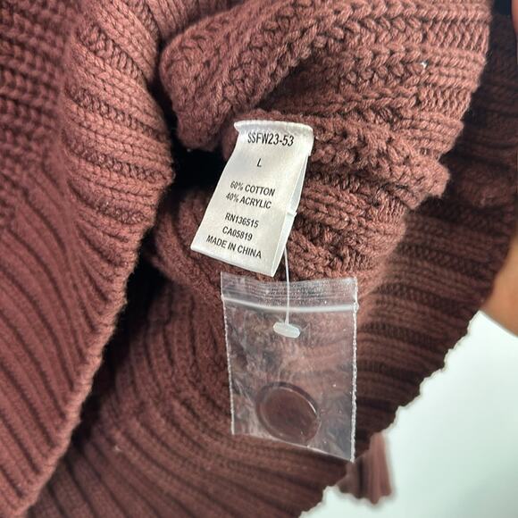 Revolve Stitches and Stripes brown knit sweater size large - Picture 3 of 5